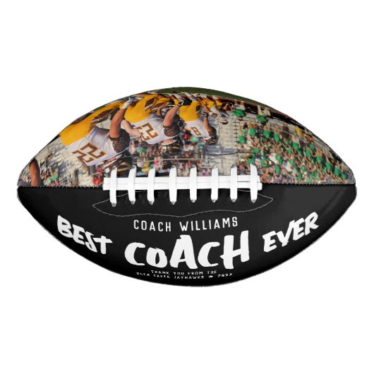 Aangepaste BESTE COACH EVER Modern Cool Bedankt Fo American Football (Voorkant)