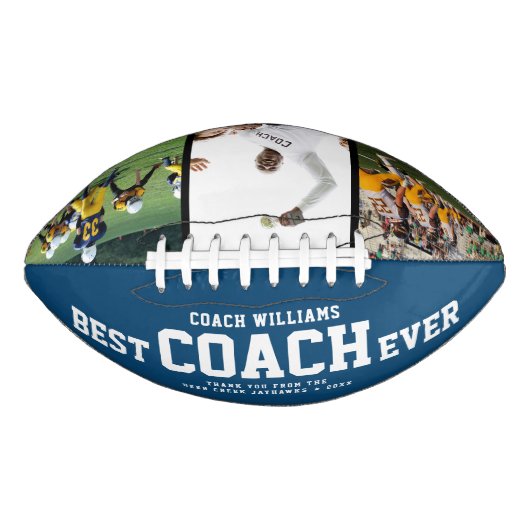 Aangepaste BESTE COACH OOIT Cool Bedankt 3 foto's American Football (Voorkant)