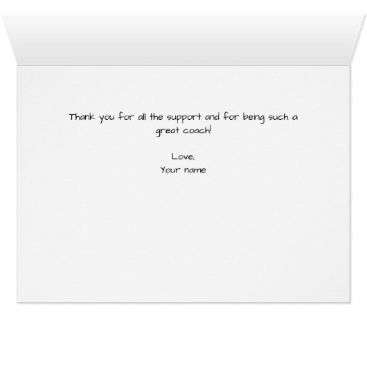 Aangepaste Beste coach ooit Foto Hartelijk dank (Binnen Horizontaal (Onder))