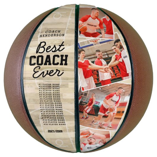 Aangepaste Beste coach ooit foto Keepomwille Basketbal (Verticaal)