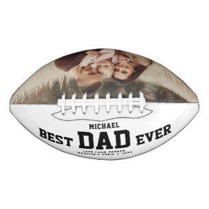 Aangepaste BESTE DAD EVER Moderne kleurenfoto American Football