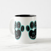 AANGEPASTE BESTE DOG DAD OOIT TWEEKLEURIGE KOFFIEMOK (Voorkant links)