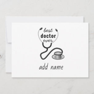 Aangepaste Beste Dokter Ooit Afstudeer Waardering Bedankkaart