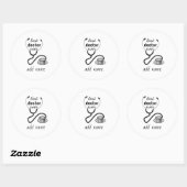 Aangepaste Beste Dokter Ooit Afstudeer Waardering Ronde Sticker (Vel)