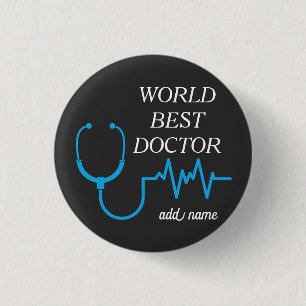 Aangepaste Beste Dokter Ooit Afstudeerwaardering Ronde Button 3,2 Cm