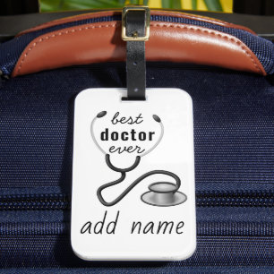 Aangepaste Beste Dokter Ooit Afstuderen Waardering Bagagelabel