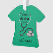 Aangepaste Beste Dokter Ooit Afstuderen Waardering Ornament (voorkant)