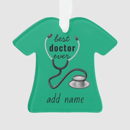 Aangepaste Beste Dokter Ooit Afstuderen Waardering Ornament (voorkant)