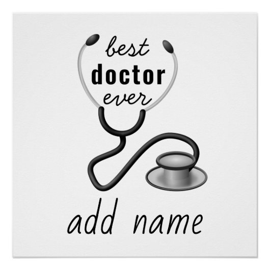 Aangepaste Beste Dokter Ooit Afstuderen Waardering Perfect Poster (Voorkant)