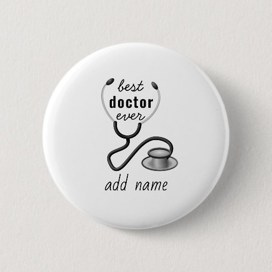 Aangepaste Beste Dokter Ooit Afstuderen Waardering Ronde Button 5,7 Cm (Voorkant)