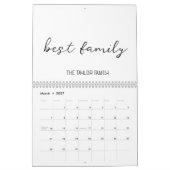 Aangepaste Beste Familie Fotocollage Script 2024 Kalender (Mar 2027)