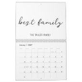 Aangepaste Beste Familie Fotocollage Script 2024 Kalender (Jan 2027)