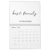 Aangepaste Beste Familie Fotocollage Script 2024 Kalender (Feb 2027)