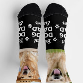 Aangepaste Beste HOND PAPA Ooit Personaliseer 2 Fo Sokken (Top)