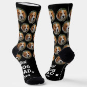 Aangepaste Beste HOND PAPA Ooit Personaliseer Huis Sokken (Gebogen)