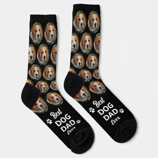 Aangepaste Beste HOND PAPA Ooit Personaliseer Huis Sokken (Rechts)
