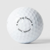 Aangepaste beste hond vader ooit Moderne Foto Golfballen (Voorkant)