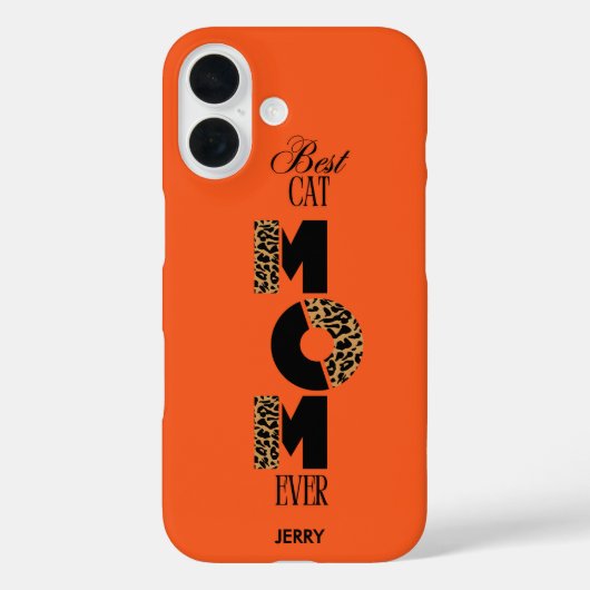 Aangepaste Beste Kat Mam Luipaard Print Case-Mate iPhone Case (Achterkant)