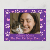 Aangepaste Beste Kat Moeder Foto Ansichtkaart Kat Briefkaart (Voorkant)