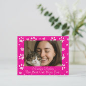 Aangepaste Beste Kat Moeder Foto Ansichtkaart Kat Briefkaart (Staand voorkant)