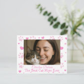 Aangepaste Beste Kat Moeder Foto Ansichtkaart Kat Briefkaart (Staand voorkant)