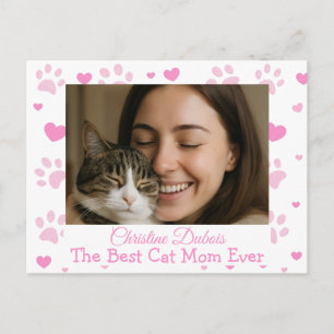 Aangepaste Beste Kat Moeder Foto Ansichtkaart Kat Briefkaart