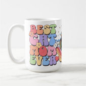 Aangepaste beste kattenmoeder ooit gepersonaliseer koffiemok (Links)