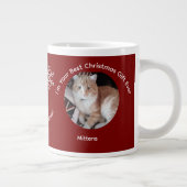 Aangepaste Beste Kerstcadeau Kat Foto Speciale Mok (Rechts)