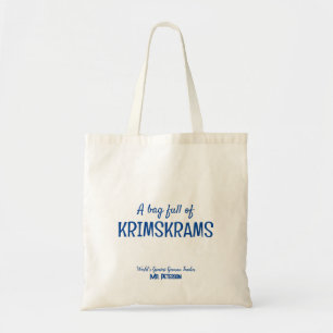 Aangepaste beste leraar moderne leuke canvas tas