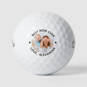 Aangepaste beste mam ooit - Aangepaste fotokalende Golfballen (Voorkant)
