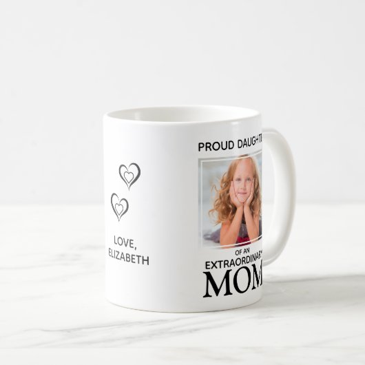 Aangepaste beste mam ooit foto koffiemok (Voorkant rechts)