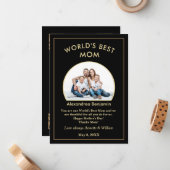Aangepaste Beste Moeder Moeder Familie Foto Person Notitiekaartje (Voorkant / Achterkant in situ)