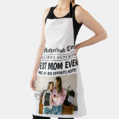 Aangepaste "Beste moeder ooit" krantenkopfoto Schort (Insitu)