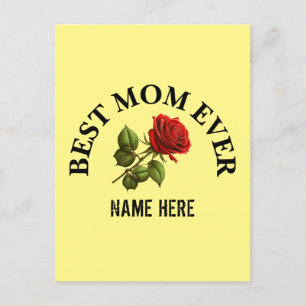 Aangepaste Beste Moeder Ooit Moeder Naam  Briefkaart