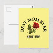 Aangepaste Beste Moeder Ooit Moeder Naam  Briefkaart (Voorkant / Achterkant)