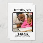 Aangepaste Beste Moeder Ooit Vraag Kind Naam Foto Feestdagenkaart (Voorkant / Achterkant)