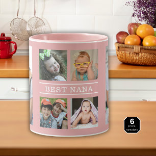 Aangepaste Beste Nana Kleinkinderen 6 Foto Collage Mok