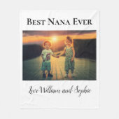 Aangepaste beste Nana-ooit foto Fleece Deken (Voorkant)