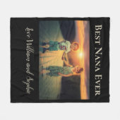 Aangepaste beste Nana-ooit foto Fleece Deken (Voorkant (Horizontaal))