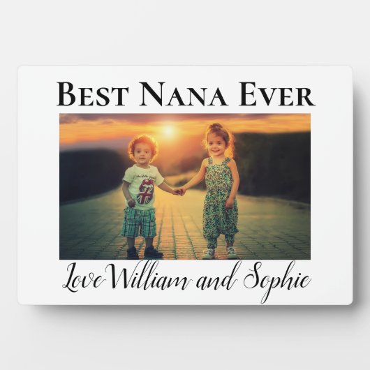 Aangepaste beste Nana-ooit foto Fotoplaat (voorkant)