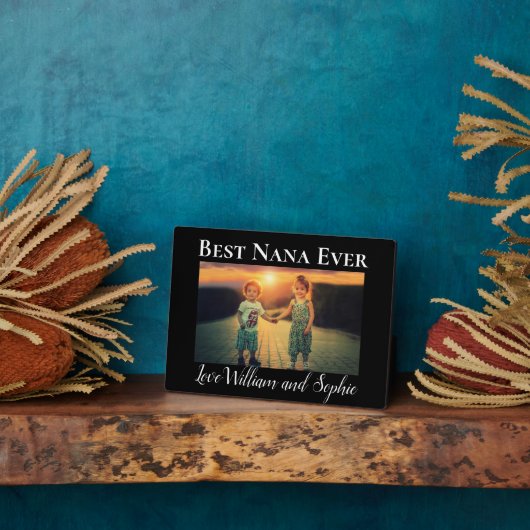 Aangepaste Beste Nana Ooit Foto Keepsake Fotoplaat (Zijkant)