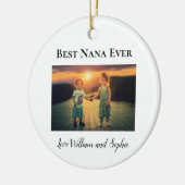 Aangepaste beste Nana-ooit foto Keramisch Ornament (Links)