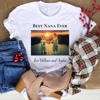 Aangepaste beste Nana-ooit foto T-shirt
