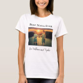 Aangepaste beste Nana-ooit foto T-shirt (Voorkant)