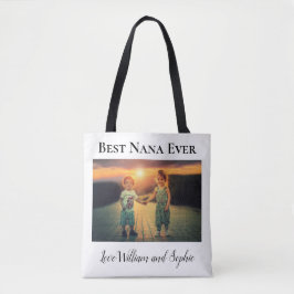Aangepaste beste Nana-ooit foto Tote Bag