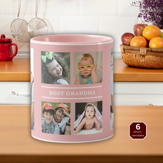Aangepaste Beste Oma Kleinkinderen 6 Foto Collage Mok