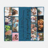 Aangepaste beste oma ooit 12 fotocollage elegant fleece deken (Voorkant (Horizontaal))