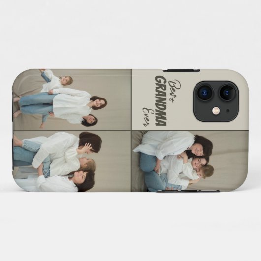 Aangepaste Beste Oma Ooit Foto's iPhone Case (Achterkant (horizontaal))