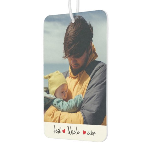 Aangepaste beste oom ooit 2 foto luchtverfrisser (Links)