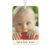 Aangepaste beste oom ooit 2 foto luchtverfrisser (Achterkant)